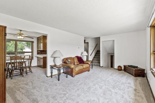 living room and dining view