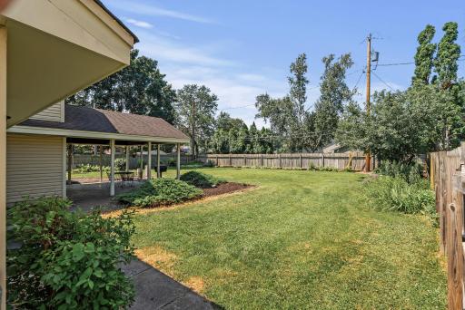 Backyard from side of home