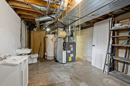 Second bath is located in the unfinished area of the lower level