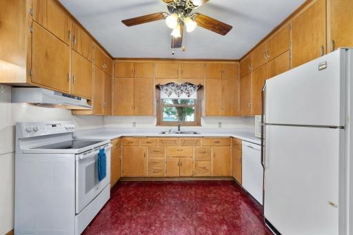 Refinished cabinets provide all the storage you need!