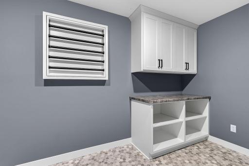Hanging racks and storage for laundry bins and more