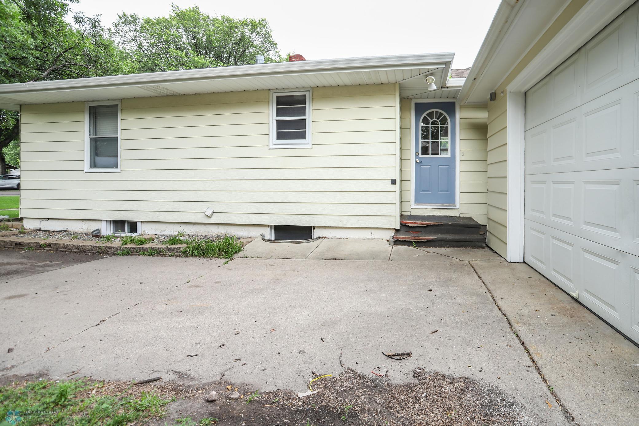 Side entry from garage