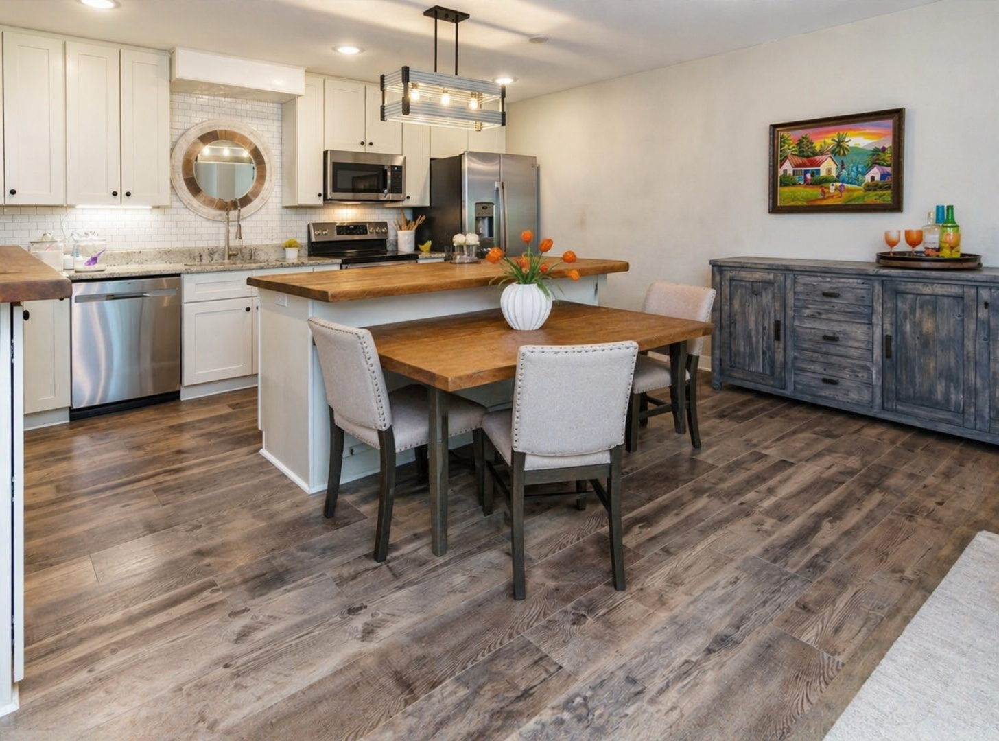 Table - Example instead of stools at the island.