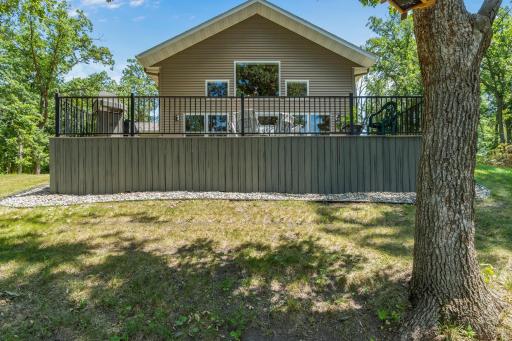 The skirting offers easy access for storage.