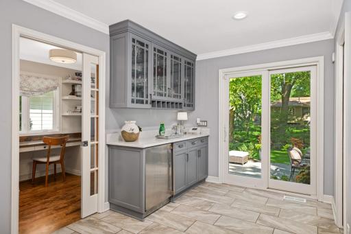 Built-in buffet with refrig and great for entertaining
