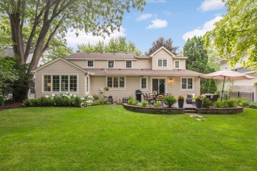 Lots of windows overlooking the beautiful backyard