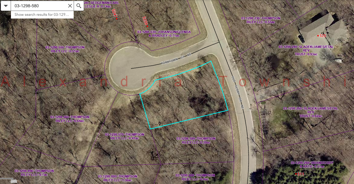 Property photo for Lot 13 Block 2 Yorktown Court NE, Alexandria, MN 56308