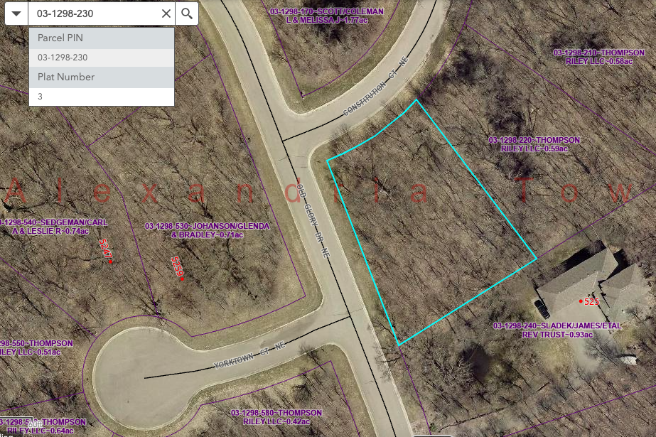 Property photo for Lot 14 Block 1 Constitution Court NE, Alexandria, MN 56308