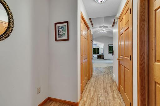 Front entry with abundant storage and half bath