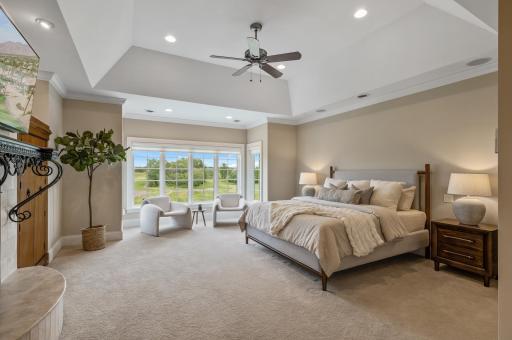 Impressive in size, the second primary suite provides a comfortable and luxurious living space.
