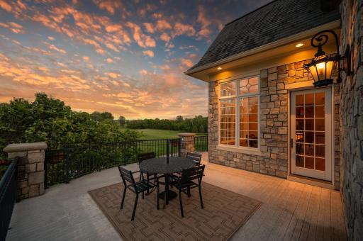 The upper deck offers the perfect setting for memorable evening meals with stunning views.
