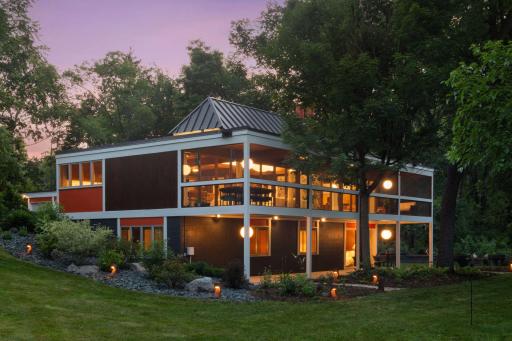 Nestled on a 1.56-acre wooded corner lot, the home ensures ultimate privacy. Step into a timeless masterpiece with this Mid-century modern home, designed by architect George Mastny, featuring stunning redwood beams and moldings throughout.