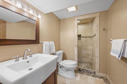 Updated 3/4 bath in lower level