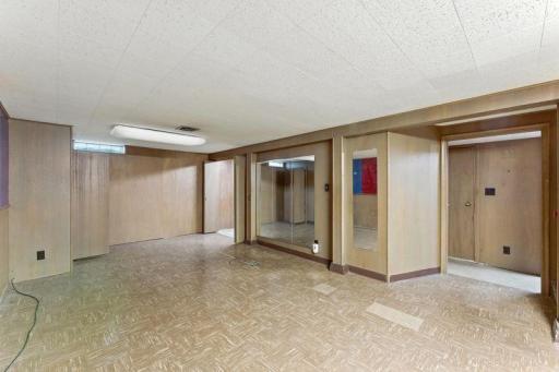 Lower level large finished family room area.