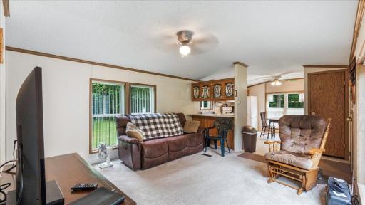 The living room is the perfect place to spend time watching movies.