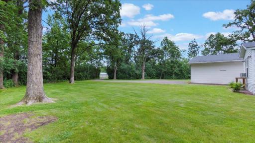 The trees add additional privacy from the road.