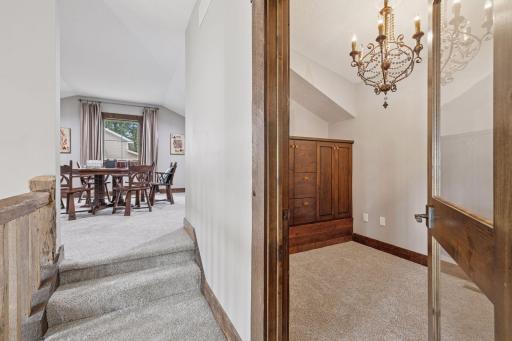 Close the door for those conference calls and enjoy a lovely home office featuring custom-built-ins.