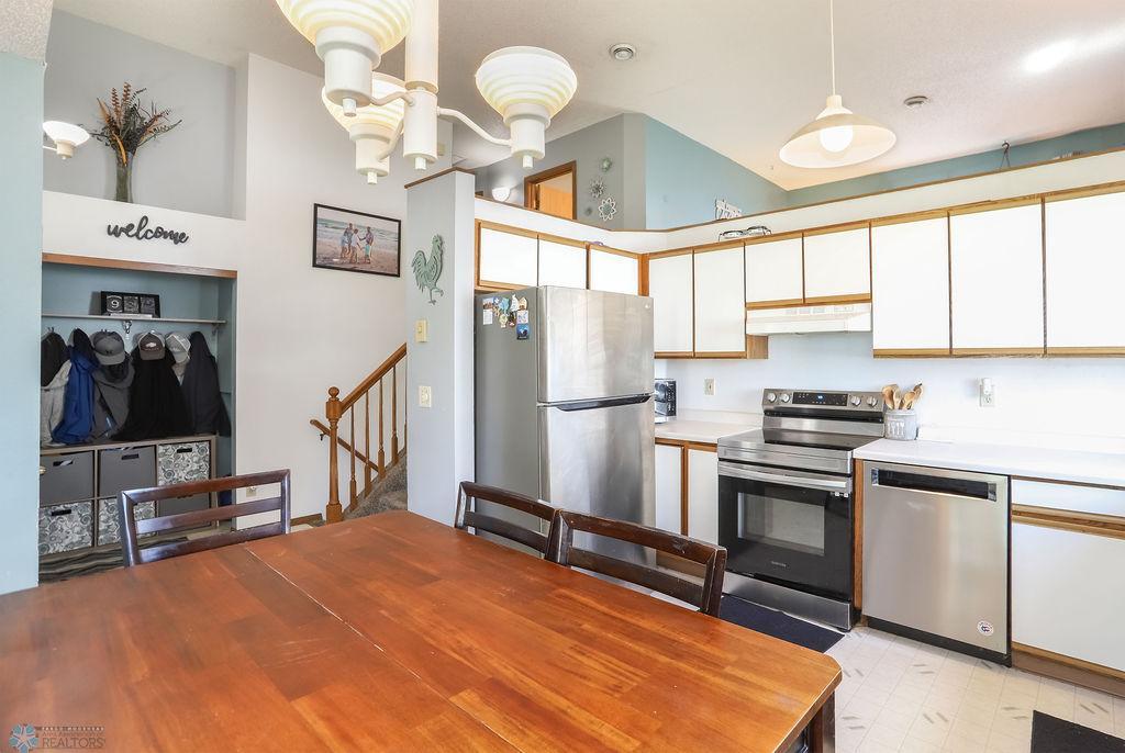 Open kitchen with updated appliances
