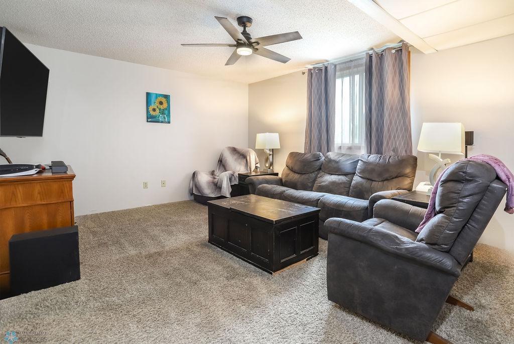 Lower level family room is freshly painted!