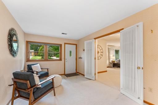 Two separate entryways allow for you to create a cozy nook or have more space for coats and boots, etc.