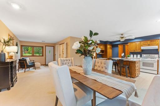 Sunlight pours into the main living area.