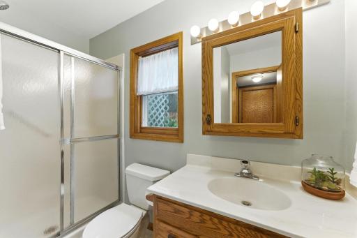 The shared bathroom is a 3/4 (shower).