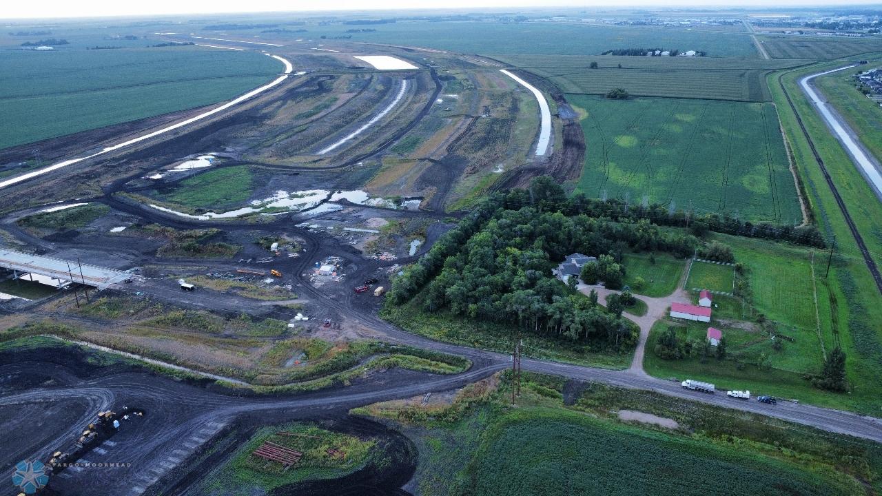 North West view looking over new diversion
