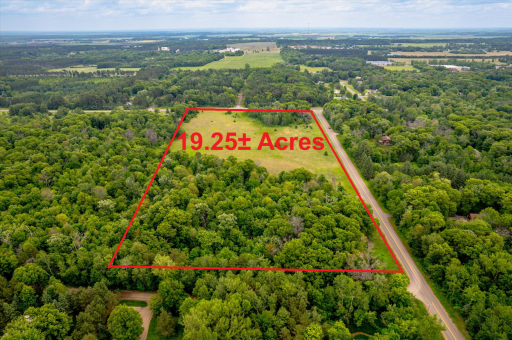 Expansive 19.25± Acres at Flink Ave & 412th St — Prime Corner Lot with Open Fields and Mature Trees.