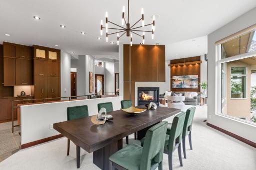 Open floor plan allows for connections throughout spaces