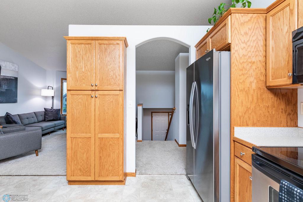 Pantry cabinet, view to Foyer