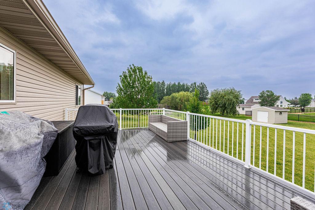 Deck overlooks your huge backyard!