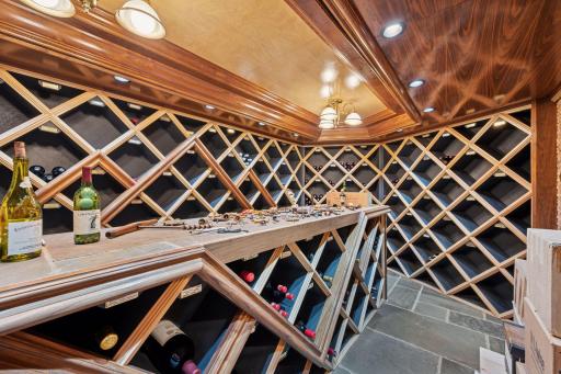There are 2 separate wine rooms in the home!