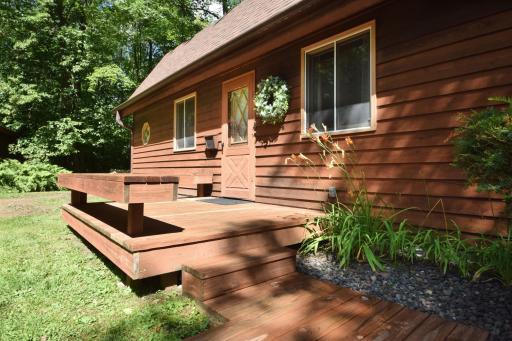 Enjoy the morning sun on the private deck