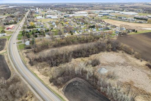A view of the City of Maple Lake in the background