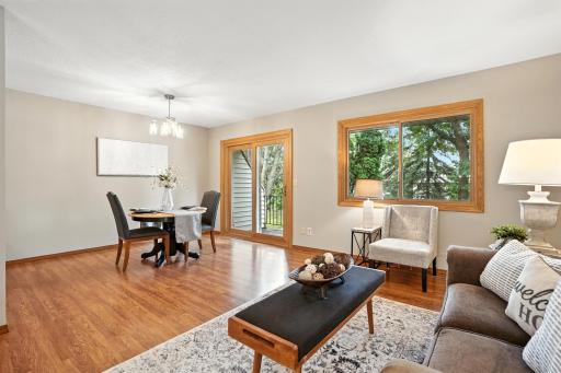 Living Room toward Dining and Deck