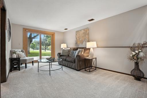 Family Room with Walkout to Patio