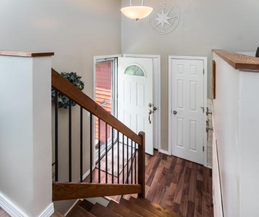 Remodeled Entry Foyer/Staircase with Shiplap Wall Paneling