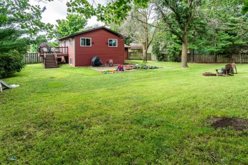 Kids and pets stay contained in this yard that is fully fenced on the cul de sac. The siding is new also.