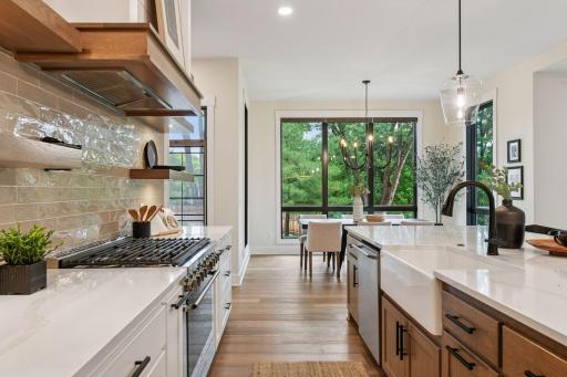 Gourmet kitchen with top of the line appliances