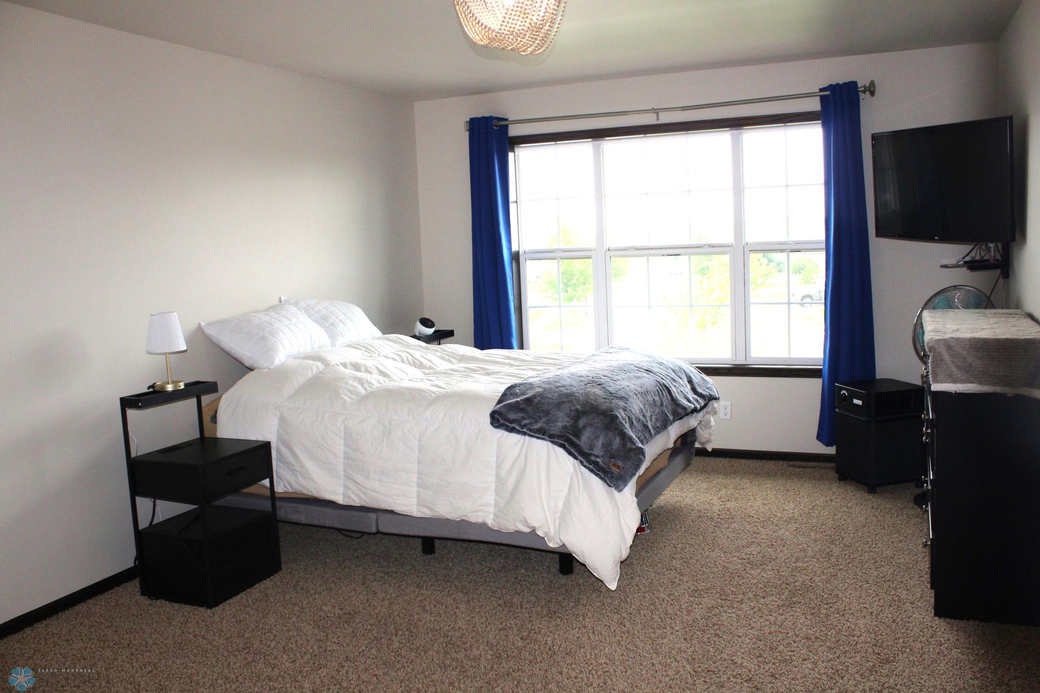 Primary bedroom, great front yard view