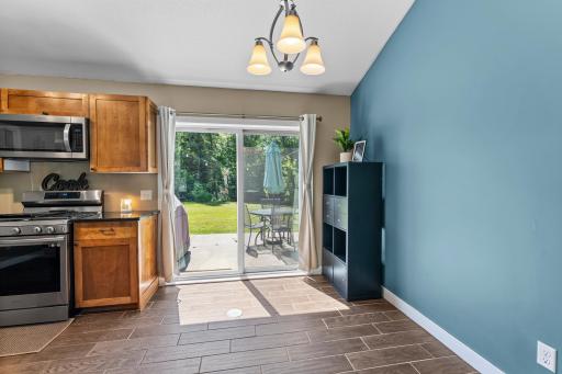 Dining area that walks out to the back patio