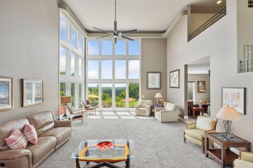 From the moment you step inside, you'll find a well-designed floor plan that offers soaring ceilings and large windows that provide commanding views of the Minnesota River Valley.