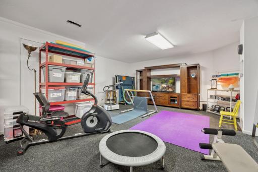 Keep on track with your workout routine in the Exercise Room which offers rubber gym flooring and room for all your equipment.