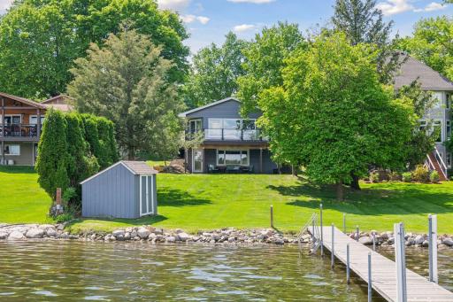 Enjoy a flat gently slopping lot to the shore