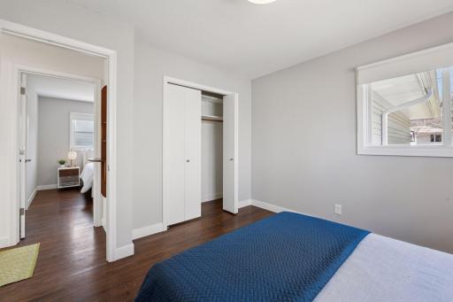 Plenty of natural light and closet space for this second bedroom