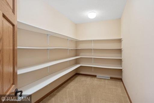 Large walk in closet in the main level hallway!