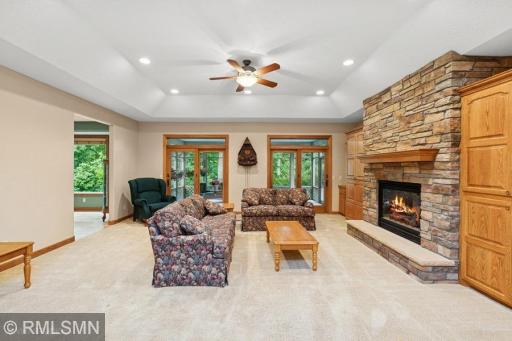 Family room has access to the backyard screened in porch