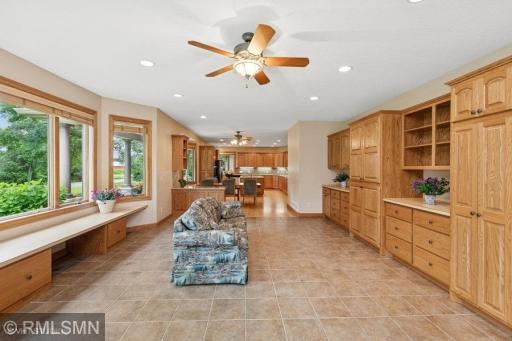 Family room is open to the eat in kitchen