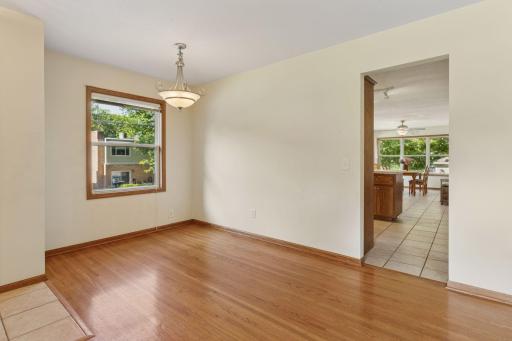 Enjoy the spacious front entry. Excellent space for the living room to feel large and open. This would have been the original dining room but the addition off the back of the home makes this layout much more functional, and open.