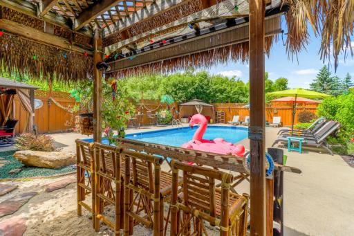 Photo for 8141 Maplewood Terrace, Chanhassen, MN 55317 - listing #6757229 Such a fun-filled pool area with tiki bar!